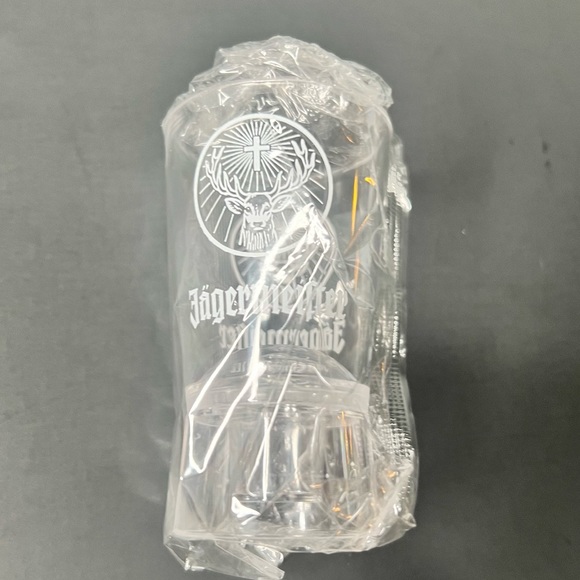 Jagermeister Dining 6 New Rare Vintage Jagermeister Clear Plastic